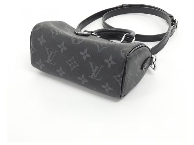 Louis Vuitton Monogram Eclipse Nano Speedy Handbag Black - view 2