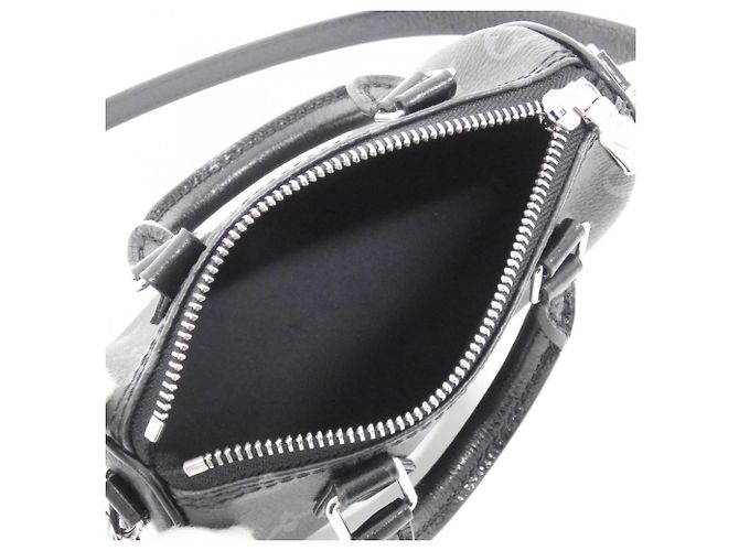 Louis Vuitton Monogram Eclipse Nano Speedy Handbag Black - view 4