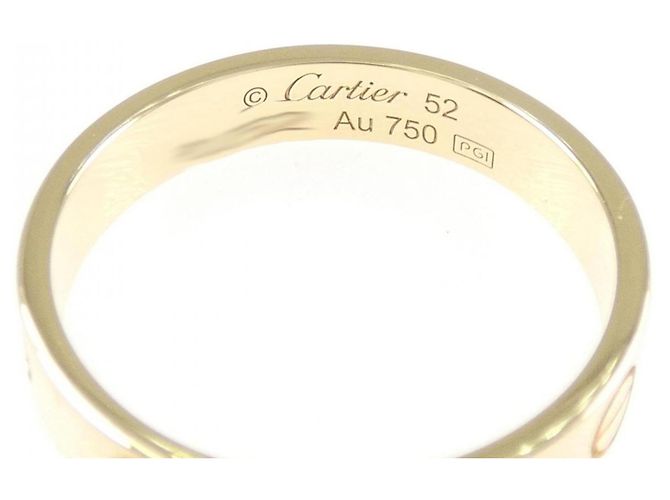 Anello Mini Love Cartier in oro giallo 18K - vista 3