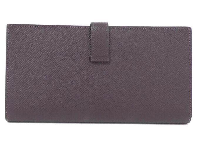 Hermès Cartera Hermes Bearn Soufflé Verso Púrpura - vista 2