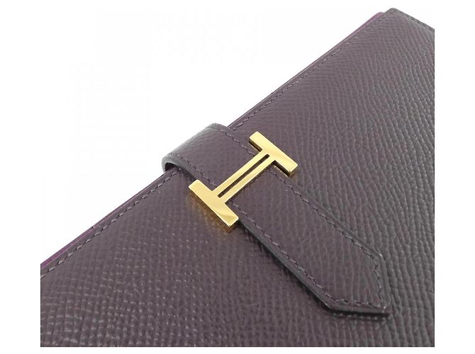 Hermès Cartera Hermes Bearn Soufflé Verso Púrpura - vista 7