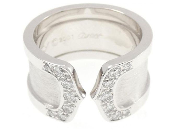 Anello Cartier C2 Large in oro bianco - vista 2