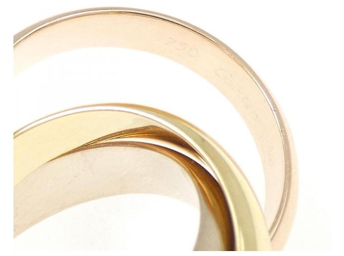 Anello Cartier Trinity in oro rosa bianco e giallo 18K - vista 4
