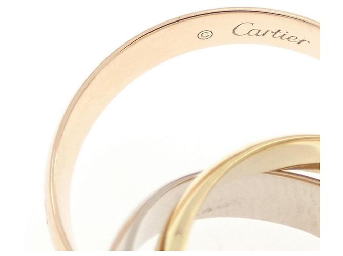 Anello Cartier Trinity in oro rosa bianco e giallo 18K - vista 4