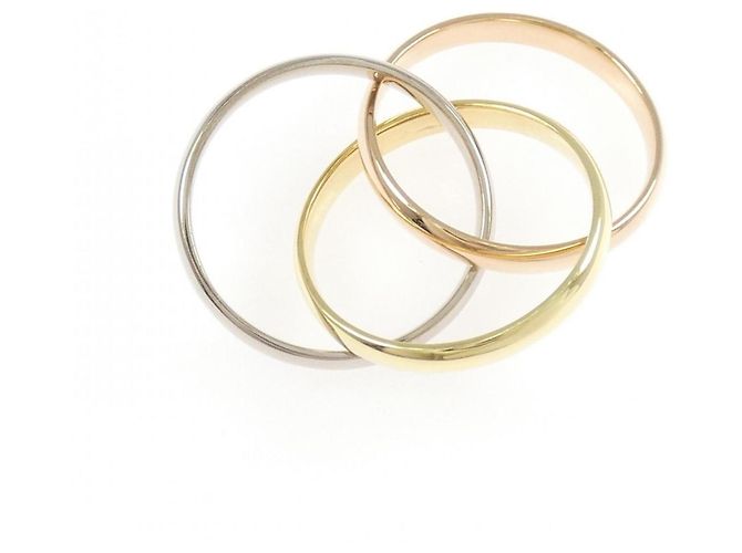 Anello Cartier Trinity in oro rosa bianco e giallo 18K - vista 3