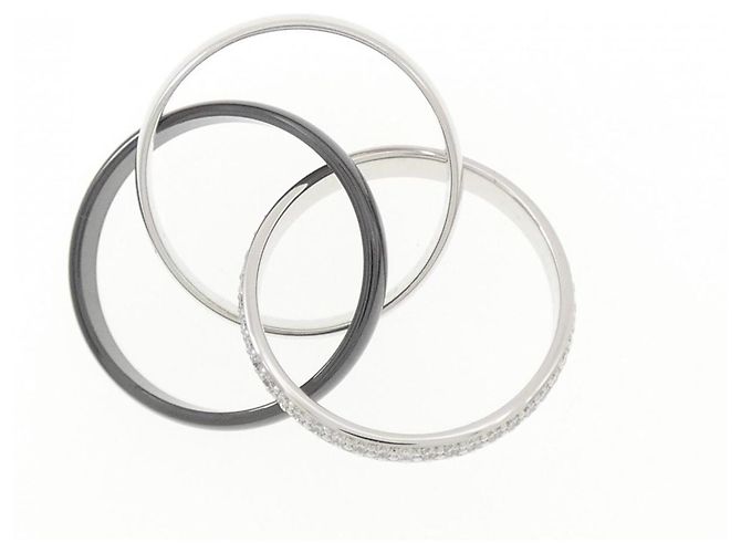 Anello Cartier Trinity Black & White Small - vista 3