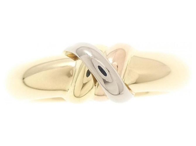 Anello Cartier Thread in oro bianco rosa e giallo 18K - vista 2