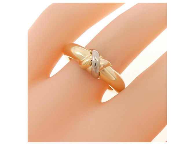Anello Cartier Thread in oro bianco rosa e giallo 18K - vista 5
