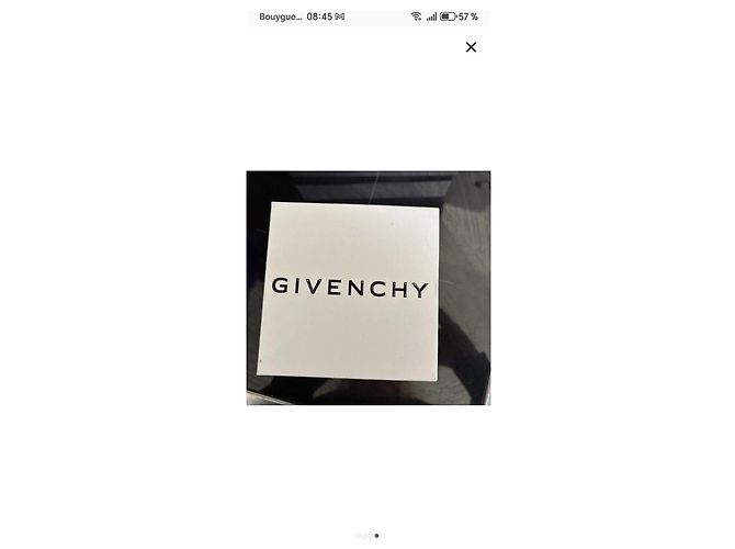 Givenchy Silver and Black Feather Ring Silver hardware - view 2