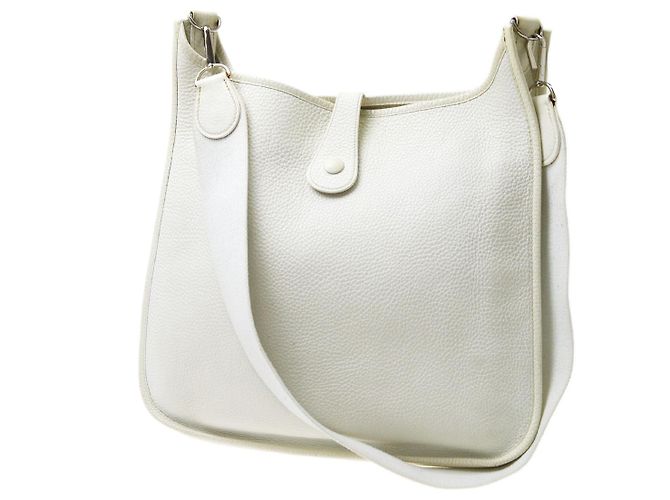 Hermès Borsa Hermes Evelyne Gen I Clemence PM Bianco - vista 2