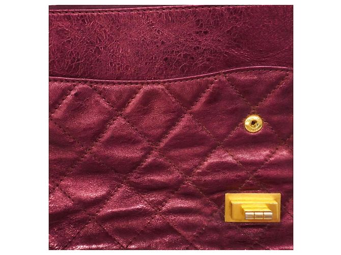 Borsa a tracolla Chanel in pelle Bordeaux Bordò - vista 12