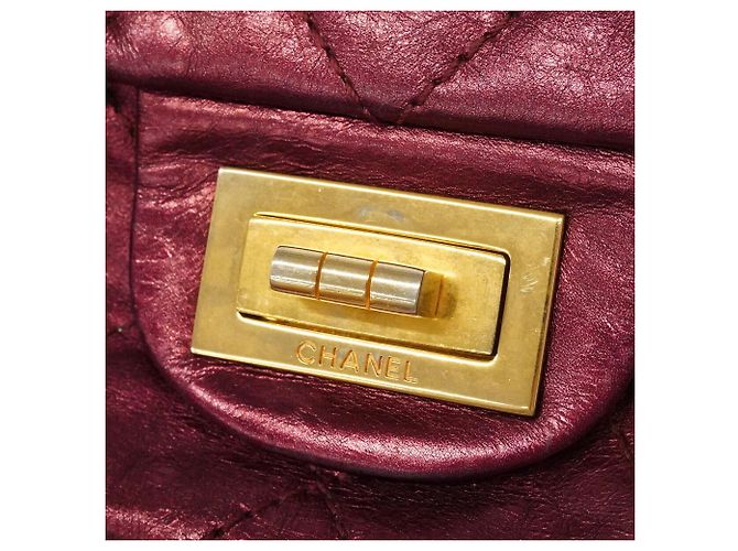 Borsa a tracolla Chanel in pelle Bordeaux Bordò - vista 14