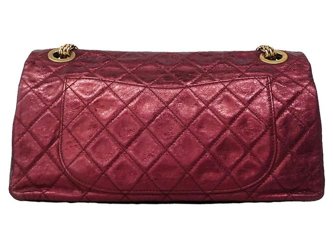 Borsa a tracolla Chanel in pelle Bordeaux Bordò - vista 15