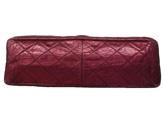Borsa a tracolla Chanel in pelle Bordeaux Bordò - vista 3