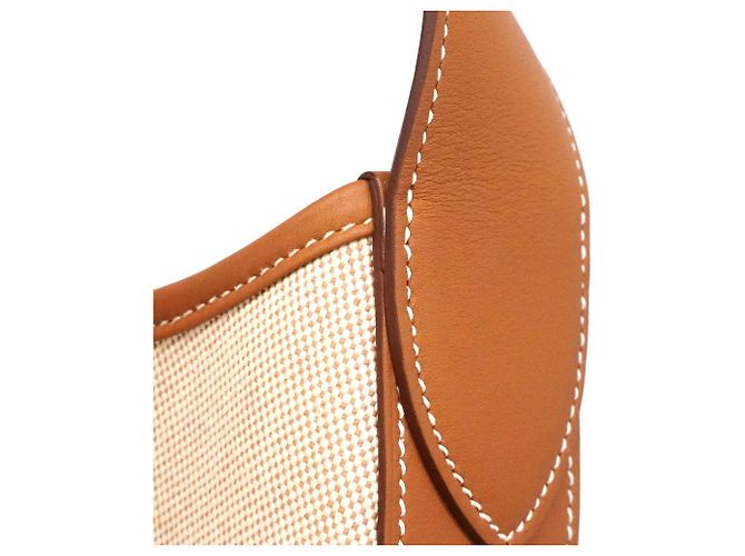Hermès Borsa a tracolla Hermes Arson Toile H D'oro - vista 7