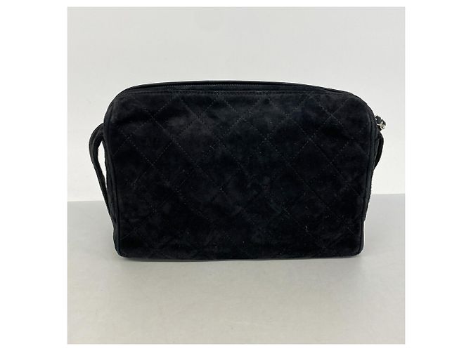 Borsa a tracolla Chanel Matelassé in camoscio Nero - vista 11