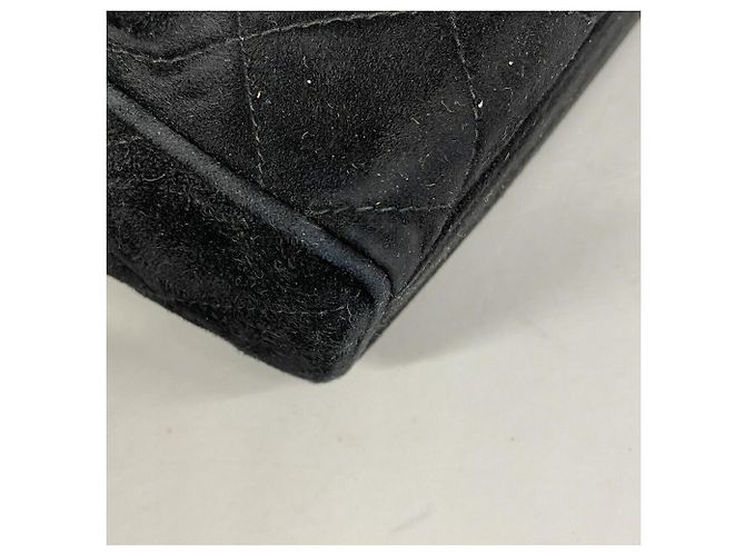 Borsa a tracolla Chanel Matelassé in camoscio Nero - vista 6