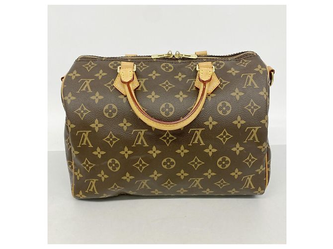 Borsa Louis Vuitton Monogram Speedy Bandoulière 30 Marrone - vista 11
