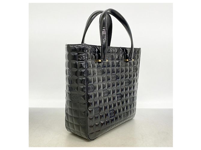 Chanel Shopper-Bag aus schwarzem Lackleder - Ansicht 2