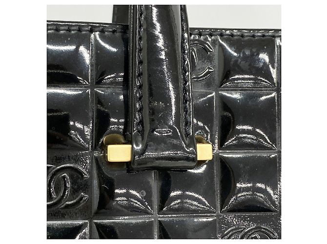 Chanel Shopper-Bag aus schwarzem Lackleder - Ansicht 9