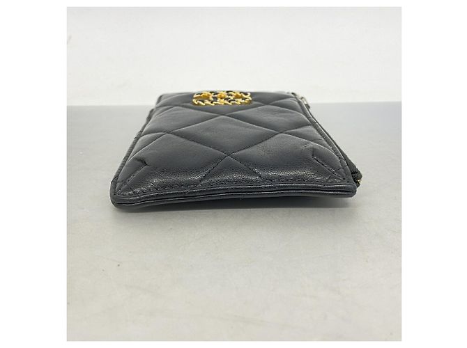 Cartera larga de piel de cordero negra de Chanel Negro - vista 2