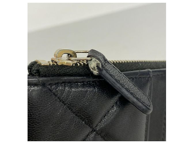 Cartera larga de piel de cordero negra de Chanel Negro - vista 5