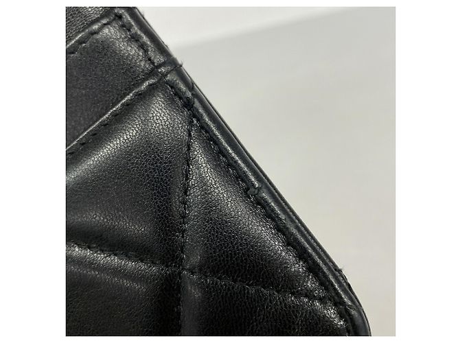 Cartera larga de piel de cordero negra de Chanel Negro - vista 6