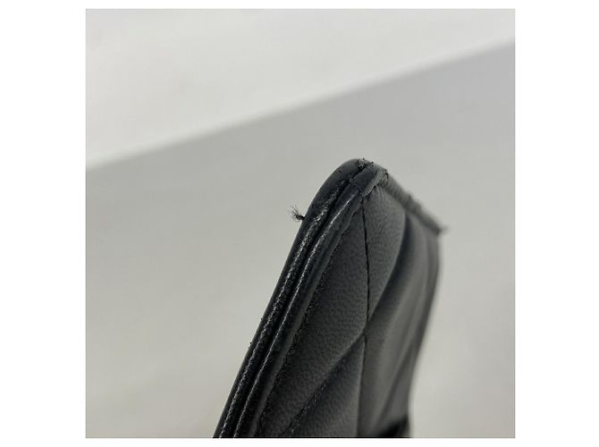 Cartera larga de piel de cordero negra de Chanel Negro - vista 7