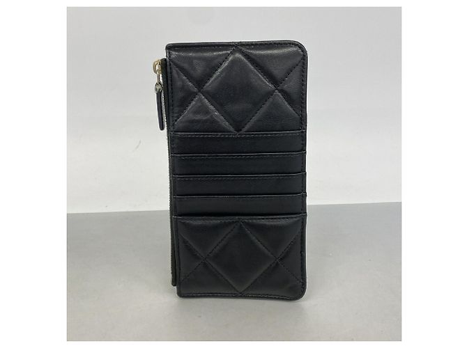 Cartera larga de piel de cordero negra de Chanel Negro - vista 9