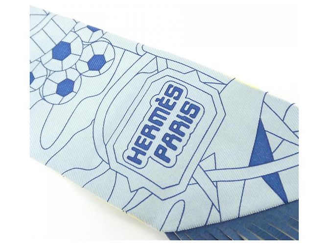 Hermès Hermes Twilly au Block 064127S Scarf Muffler Blu - vista 3