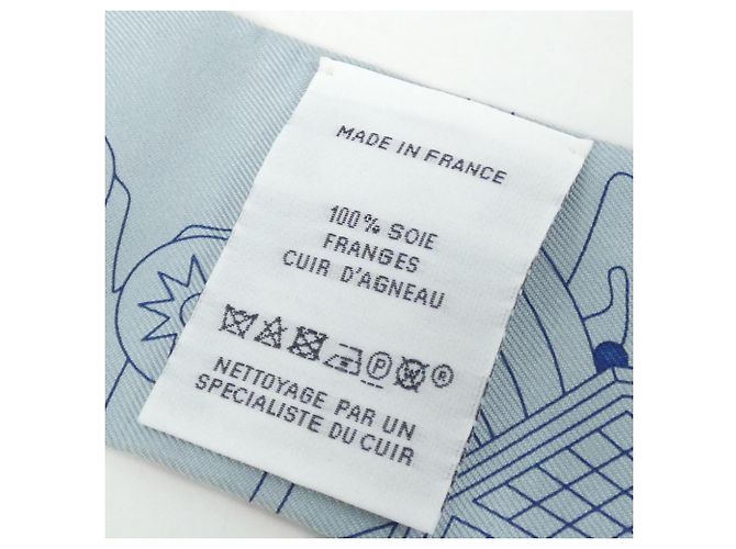 Hermès Hermes Twilly au Block 064127S Scarf Muffler Blu - vista 5