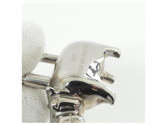 Hermès Portachiavi Hermes HIPPO Cadena Argento - vista 4