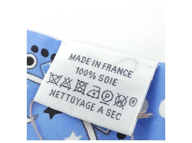 Silk In Hermès Hermes ENTRE CIEL ET MER Bandana Twilly Scarf Nero Bianco - vista 3