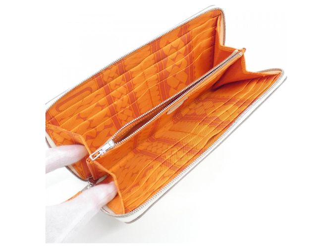 Hermès Portafoglio lungo Hermes CLIC CEST NOUE Arancione - vista 4
