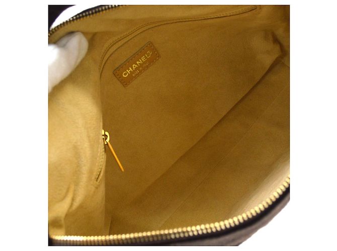 Chanel Chocolate Bar CC Quilted Jersey Medium Marron - vue 3