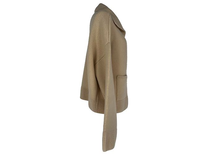 Giacca in maglia a trecce Khaite in cashmere beige - vista 2