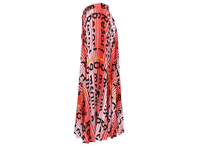 MSGM Midirock mit Allover-Logo-Print aus multicolorigem Polyester Mehrfarben - Ansicht 2