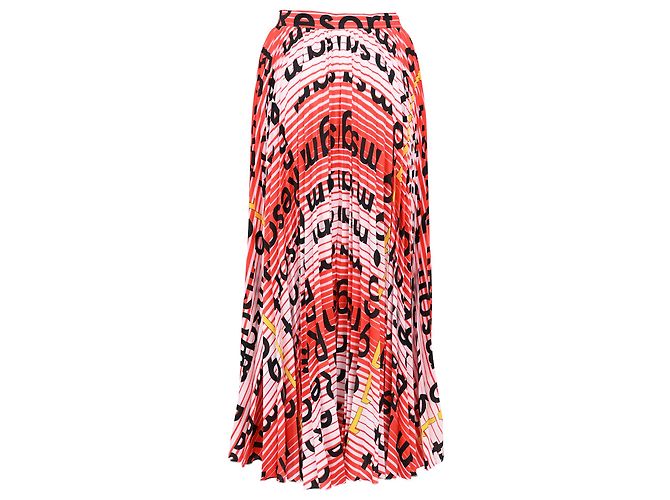 MSGM Midirock mit Allover-Logo-Print aus multicolorigem Polyester Mehrfarben - Ansicht 3