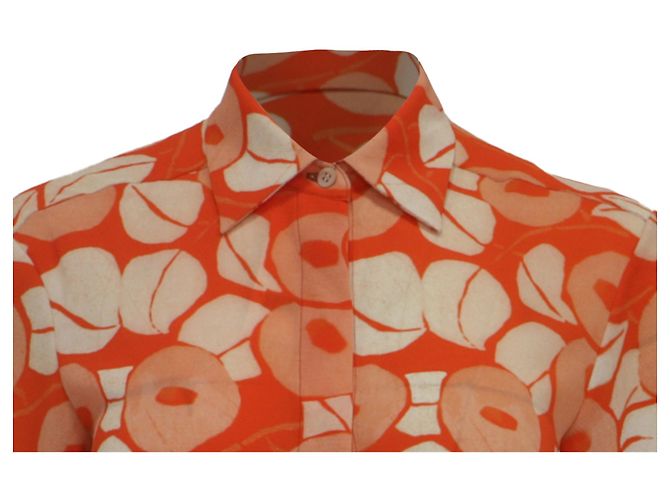 Dries Van Noten kurzärmelige Bluse mit Blumenprint aus multicoloured Polyester Mehrfarben - Ansicht 2