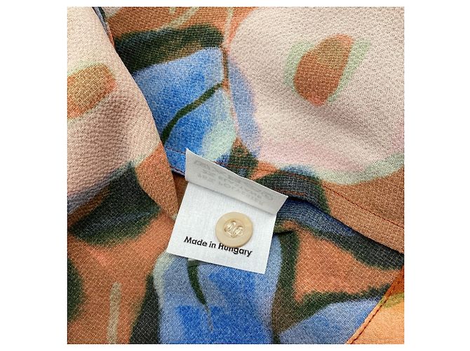 Dries Van Noten kurzärmelige Bluse mit Blumenprint aus multicoloured Polyester Mehrfarben - Ansicht 5