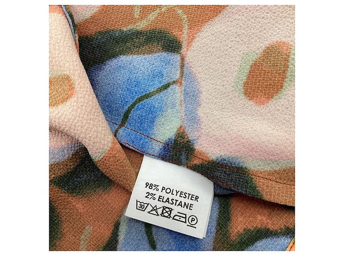 Dries Van Noten kurzärmelige Bluse mit Blumenprint aus multicoloured Polyester Mehrfarben - Ansicht 6