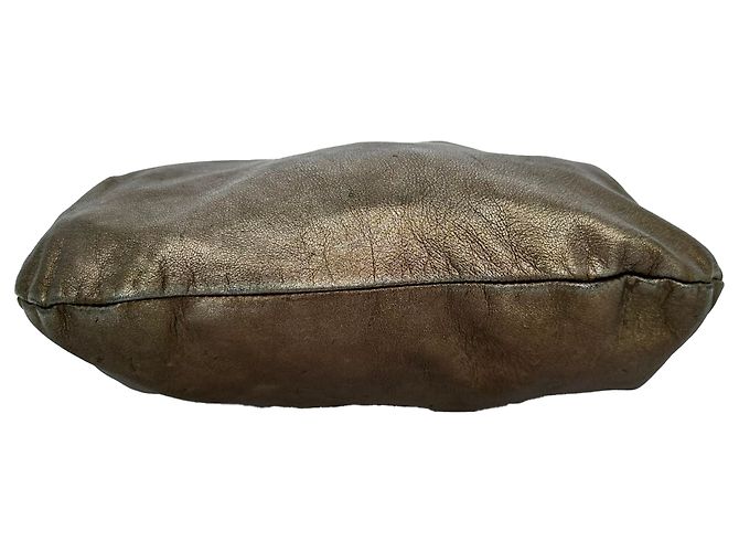 Clutch da sera vintage Marni in pelle oro metallizzato D'oro Metallico - vista 6