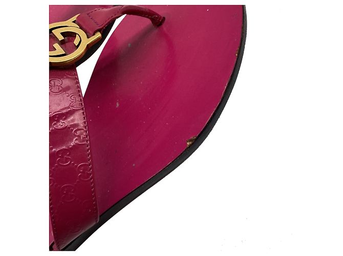 Infradito Gucci Interlocking G Guccissima in pelle rosa - vista 10