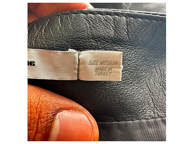 Saia A-Line T. Mini Alexander Wang em couro de cordeiro preto - vista 5