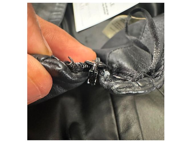 Saia A-Line T. Mini Alexander Wang em couro de cordeiro preto - vista 9