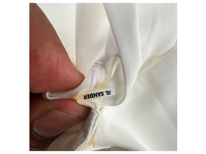 Blusa sin mangas con cuello Jil Sander en algodón blanco - vista 4