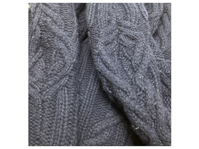 Nili Lotan Rollkragenpullover mit Zopfstrick aus Kaschmir in Navy Blue Blau Marineblau - Ansicht 5