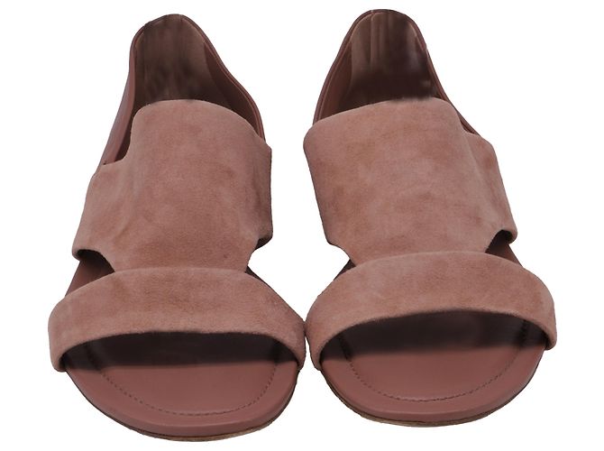 Sandali slip-on a punta aperta Tod's in camoscio Rose Marrone Rosa - vista 2