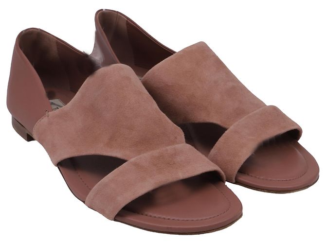 Sandali slip-on a punta aperta Tod's in camoscio Rose Marrone Rosa - vista 3