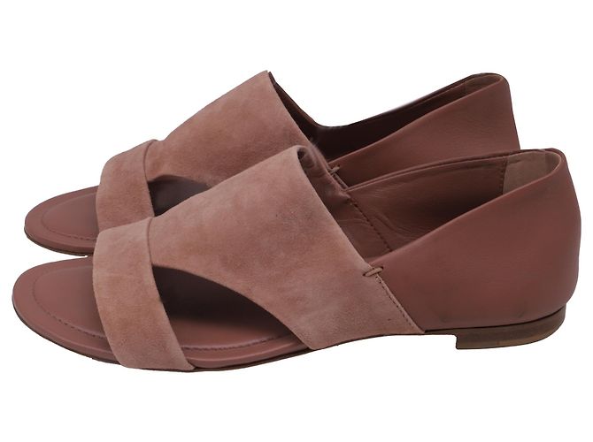 Sandali slip-on a punta aperta Tod's in camoscio Rose Marrone Rosa - vista 4